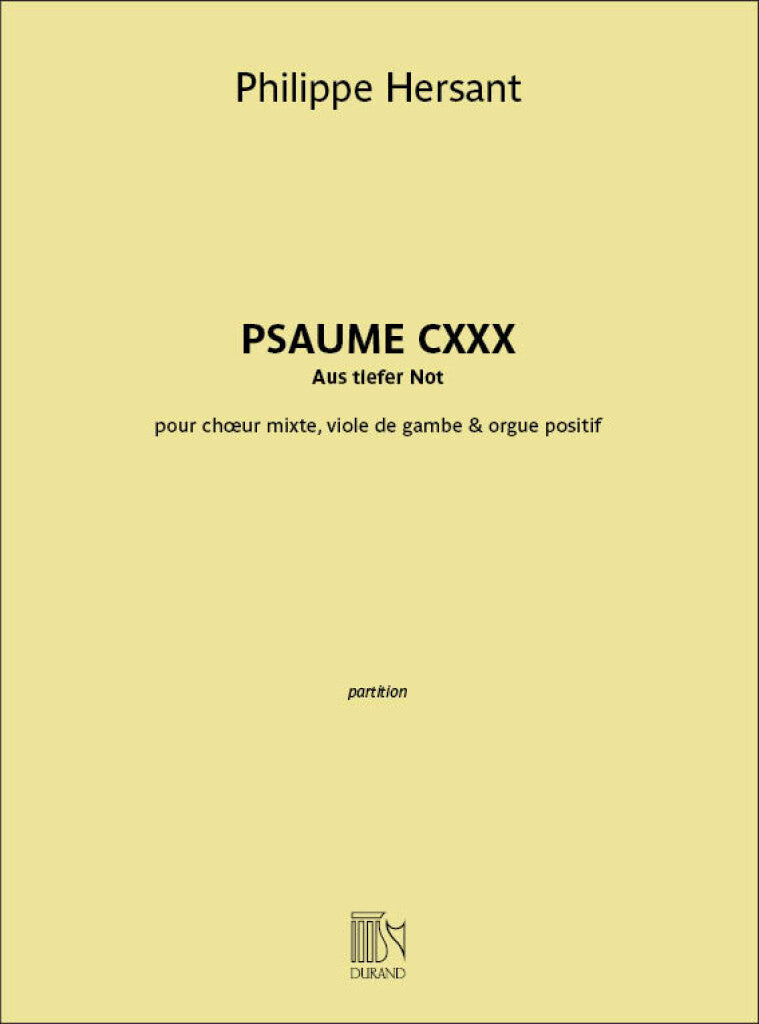 Psaume CXXX: Aus Tiefer Not