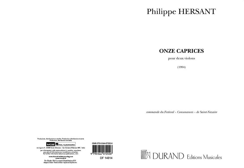 Onze Caprices (1994)