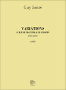 Variation Sur Une Mazurka de Chopin Piano