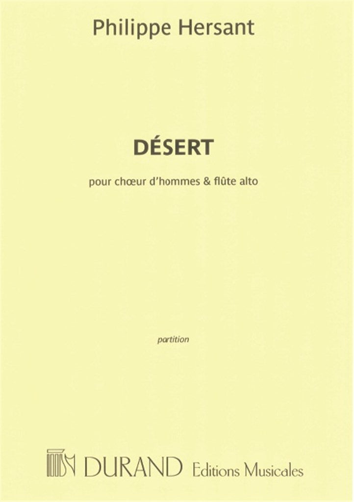 Desert. Texte de Friederich Nietzsche (Score Only)