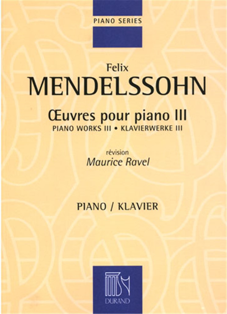 Oeuvres Pour Piano - Vol. 3 Revision Maurice Ravel