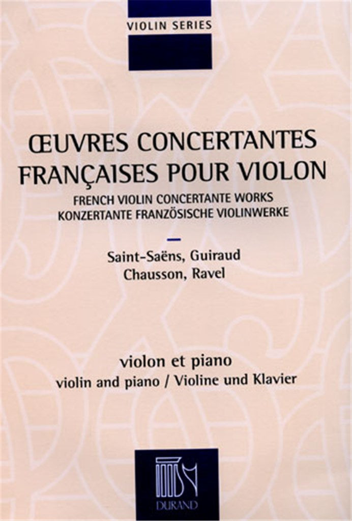 Oeuvres Concertantes françaises