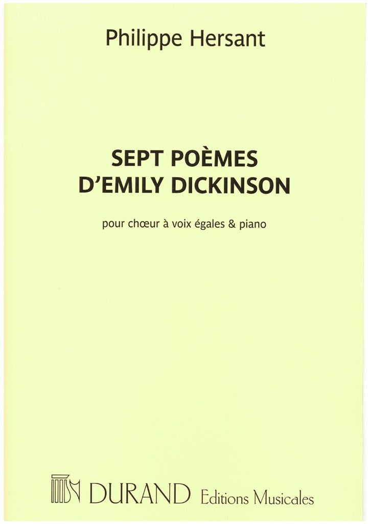 Sept Poemes D'Emily Dickinson