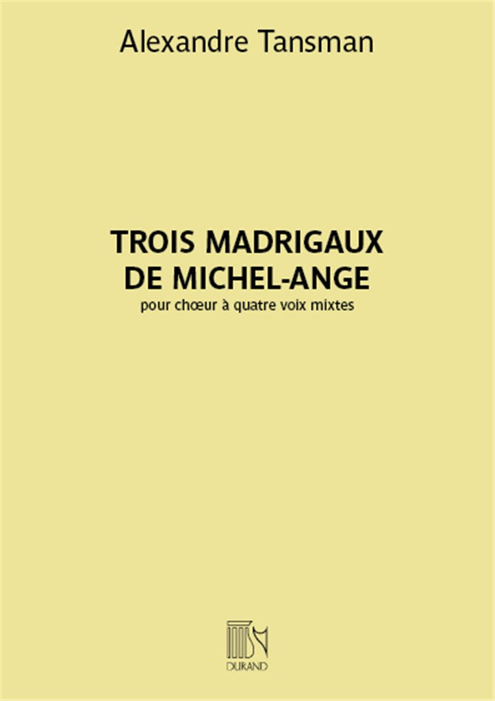 Trois madrigaux de Michel-Ange