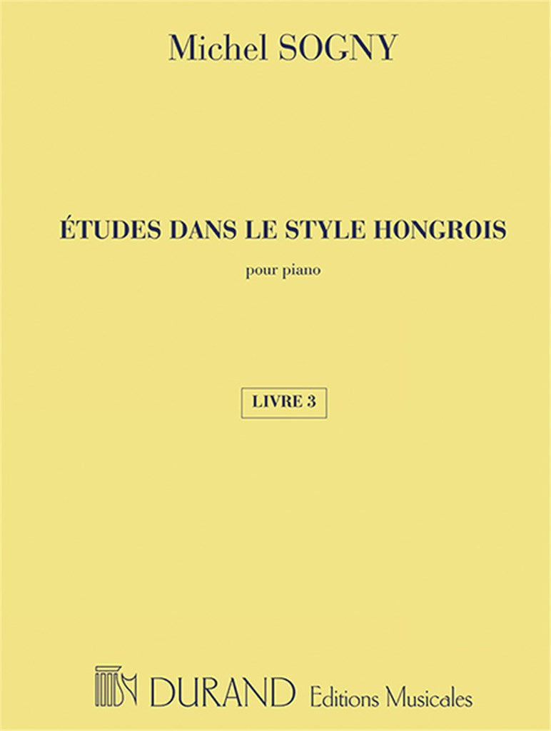 Etudes Dans Le Style Hongrois - Livre 3