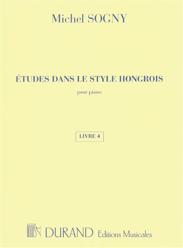 Etudes Dans Le Style Hongrois - Livre 4