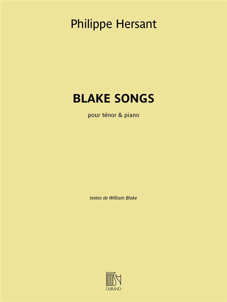 Blake Songs (Tenor and Piano)