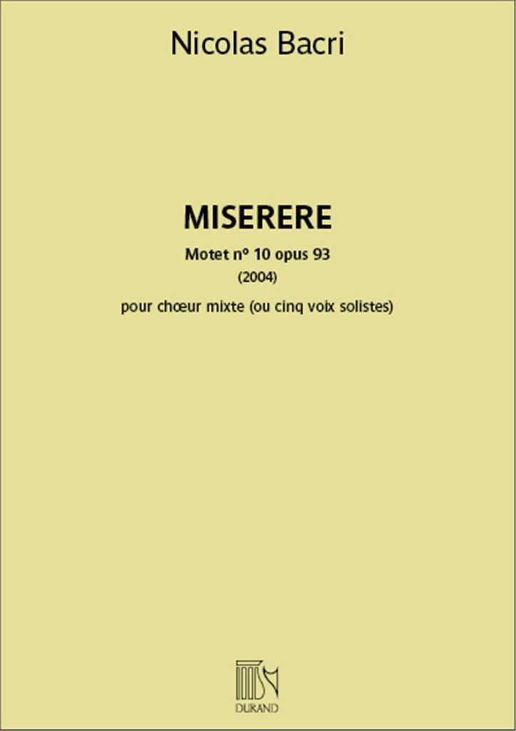 Miserere Motet nº 10 opus 93