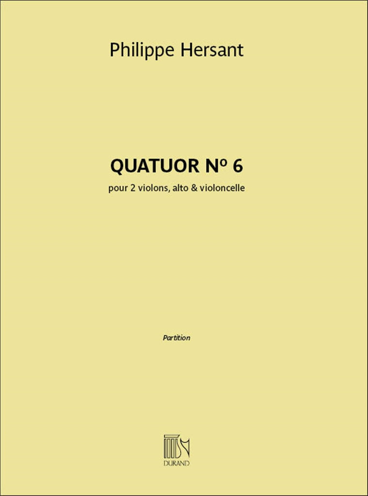 Quatuor N° 6 (Score)