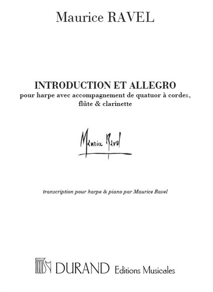 Introduction et Allegro Partie Pour Harpe-Piano