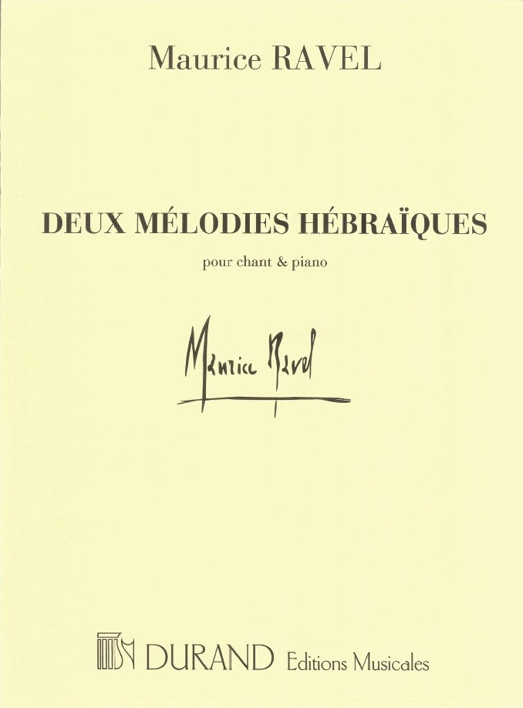 2 Melodies Hebraiques Chant-Piano