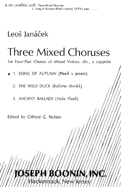 3 Mixed Choruses: Song of Autumn