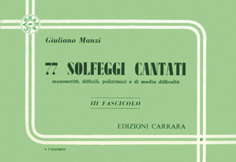 Solfeggi Cantati Manoscritti, vol. 3