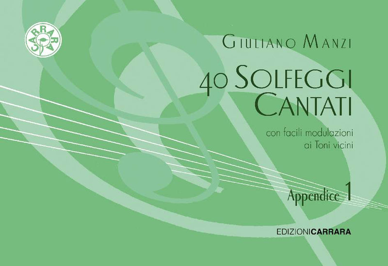 40 Solfeggi Cantati Manoscritti, vol. 1a