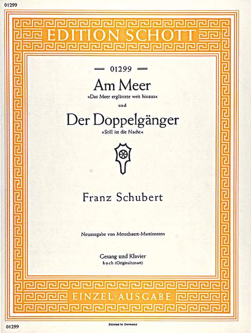 Am Meer / Der Doppelgänger D 957/12, D 957/13 [high voice and piano]