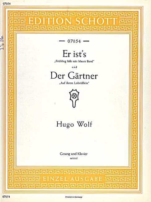 Er ist's / Der Gärtner [medium voice and piano]
