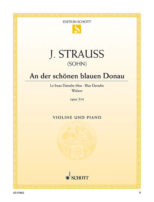 An der schönen blauen Donau op. 314 [violin and piano]