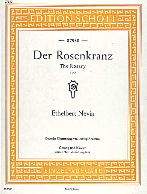 Der Rosenkranz [medium voice and piano]