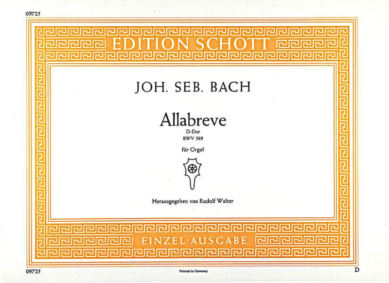 Allabreve D major BWV 589