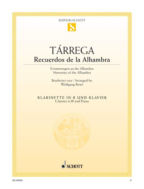Recuerdos de la Alhambra (clarinet (in Bb) and piano)