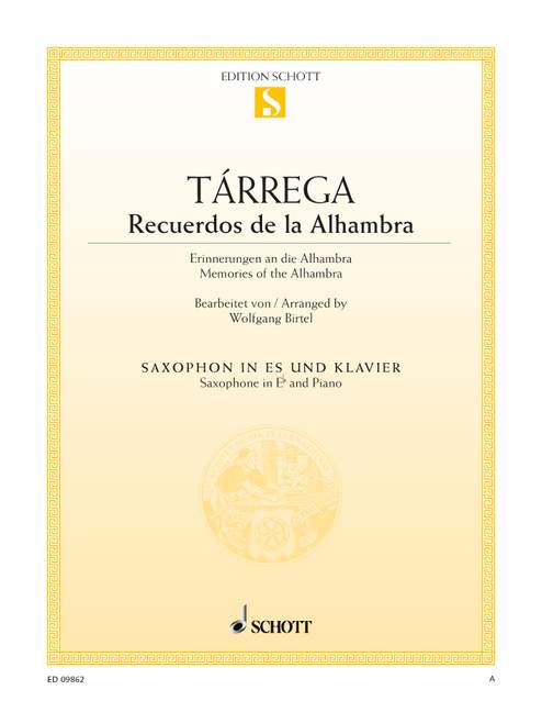 Recuerdos de la Alhambra (saxophone (in Eb) and piano)