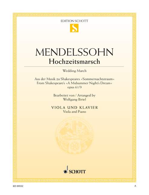 Hochzeitsmarsch op. 61/9 [viola and piano]