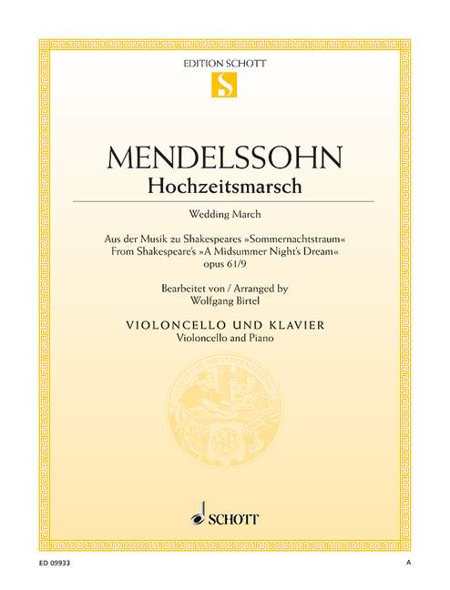 Hochzeitsmarsch op. 61/9 [cello and piano]