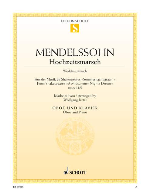 Hochzeitsmarsch op. 61/9 [oboe and piano]