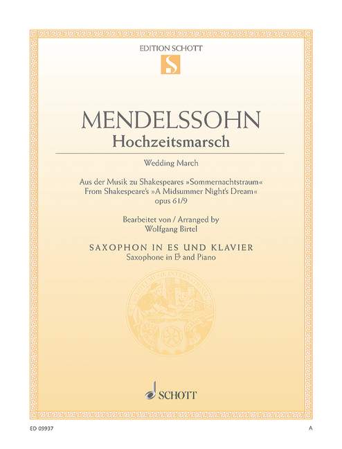 Hochzeitsmarsch op. 61/9 [alto saxophone in Eb and piano]