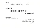 9 Christmas Carols [treble recorder]