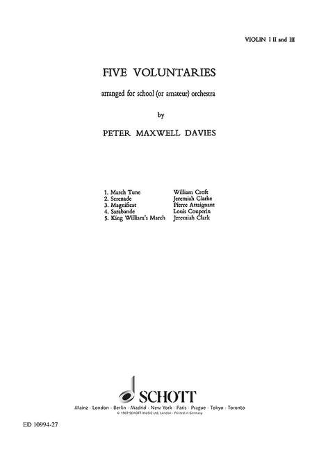 5 Voluntaries [Double Bass part]
