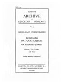 Ricercare on 4 Subjects