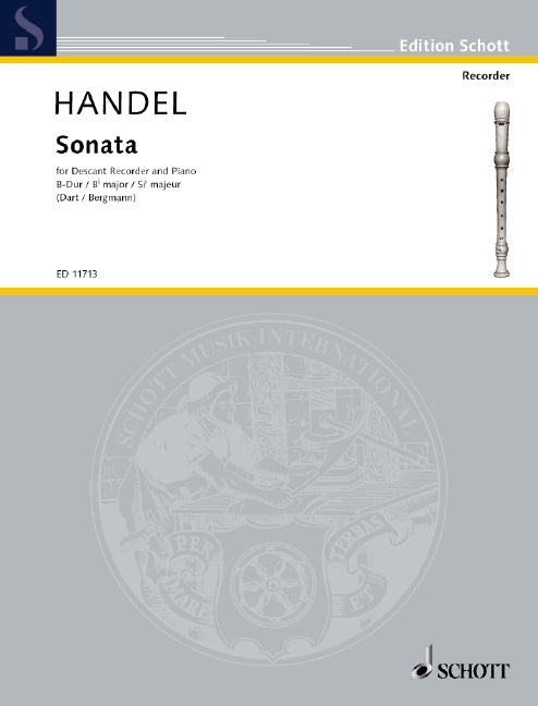 Sonata B-Dur HWV 357 [soprano recorder and piano]