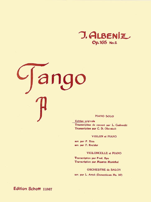 Tango op. 165/2 (Schott London版）