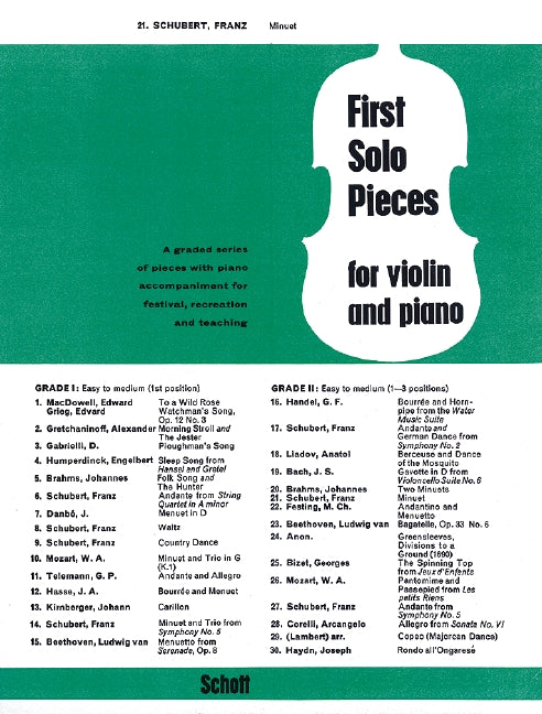 Menuett und Trio [violin and piano]