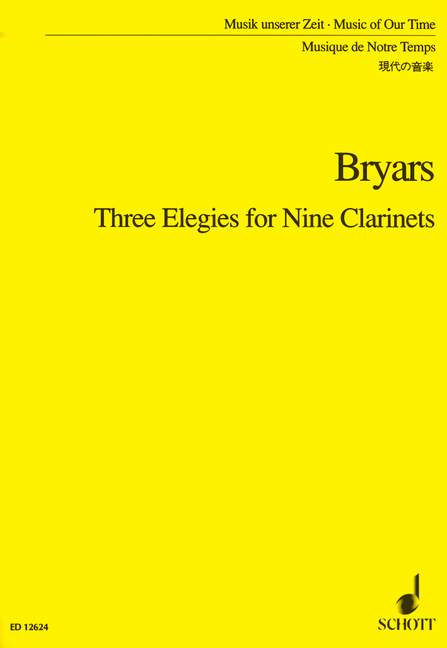 Three Elegies for Nine Clarinets [score]