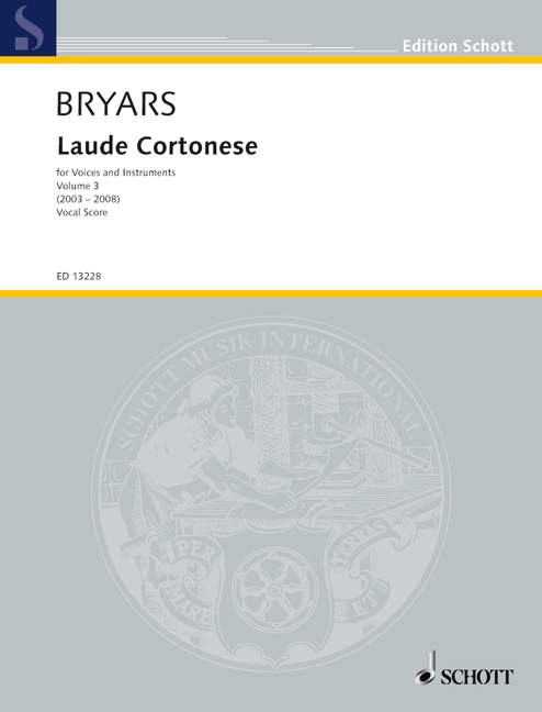 Laude Cortonese, vol. 3 [score]