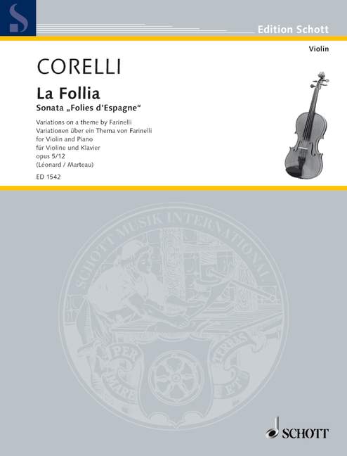 La Follia op. 5/12 (violin & piano or 2 violins)