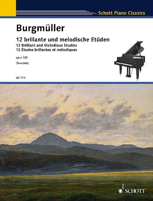 12 brillante und melodische Etüden op. 105