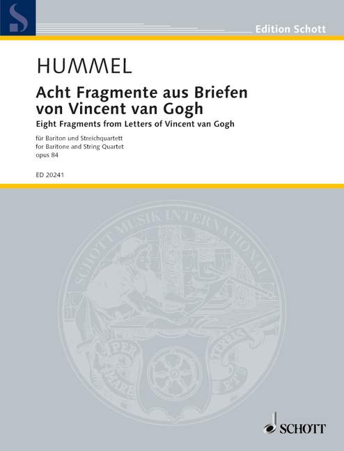 Acht Fragmente aus Briefen von Vincent van Gogh op. 84