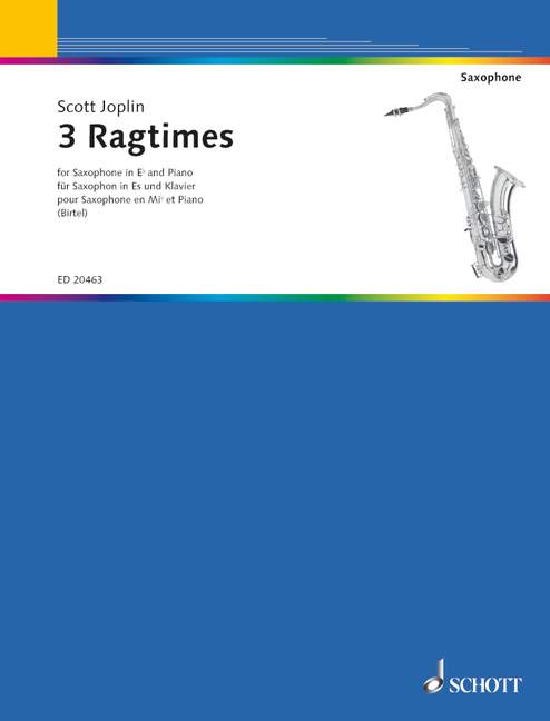 3 Ragtimes [alto saxophone (in Eb) and piano]