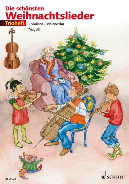 Die schönsten Weihnachtslieder (2 violins and cello (or 2 violins and viola)) [performance score]