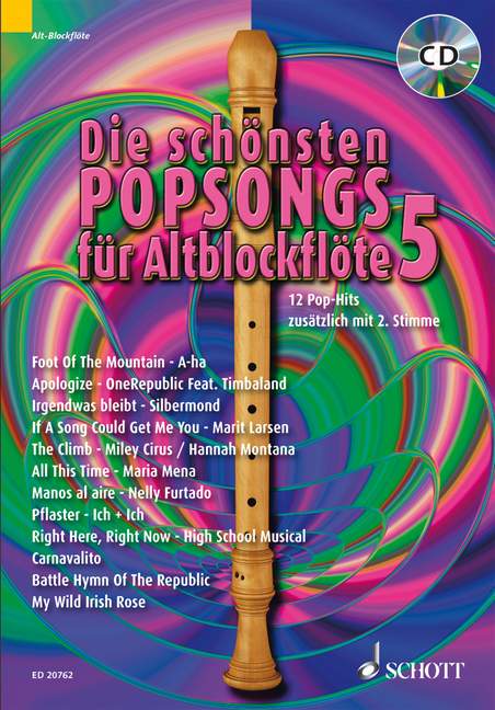 Die schönsten Popsongs für Alt-Blockflöte, vol. 5