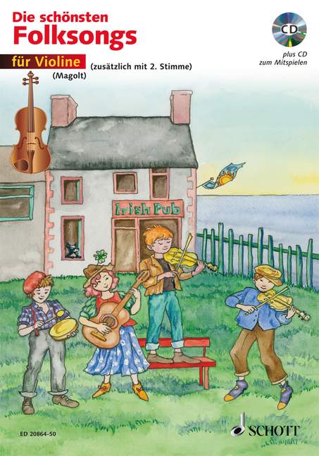 Die schönsten Folksongs (1-2 violins) [edition with CD]