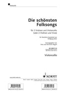 Die schönsten Folksongs (2 violins and cello (viola)) [cello part]