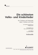 Die schönsten Volks- und Kinderlieder (2 violins and cello (viola)) [Cello part]