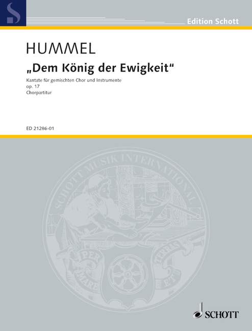 Dem König der Ewigkeit op. 17 [合唱楽譜]