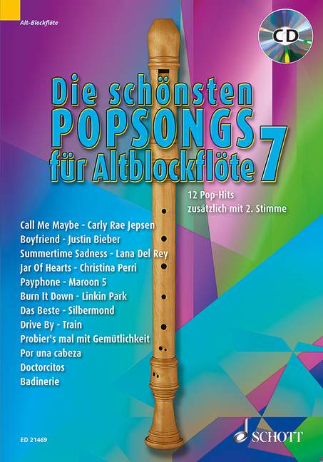 Die schönsten Popsongs für Alt-Blockflöte , vol. 7