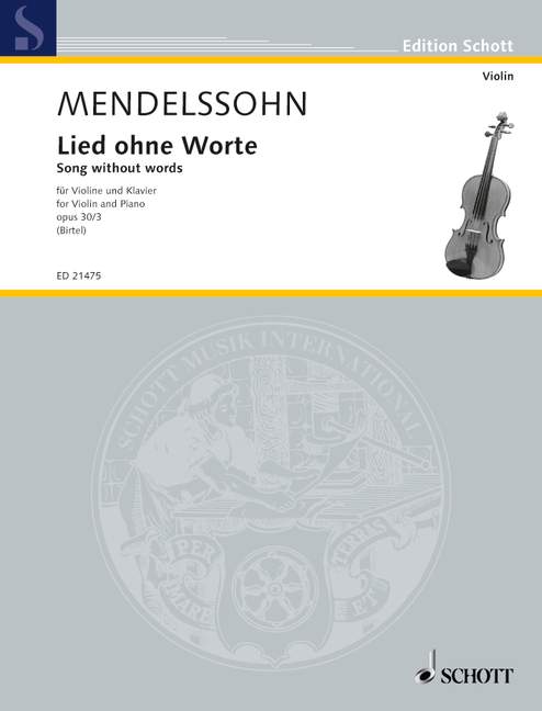 Lied ohne Worte op. 30/3 [violin and piano]