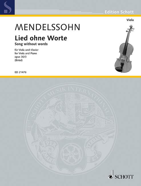 Lied ohne Worte op. 30/3 [viola and piano]